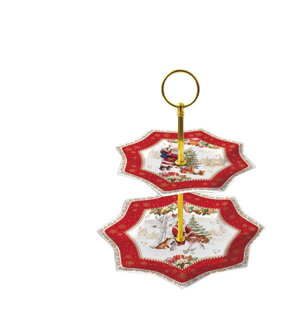 Kerstservies memories etagère twee laags