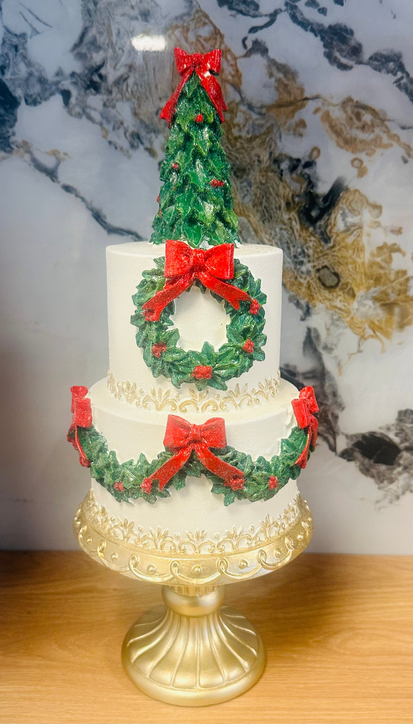 Kerst collectie taart 17x45 cm