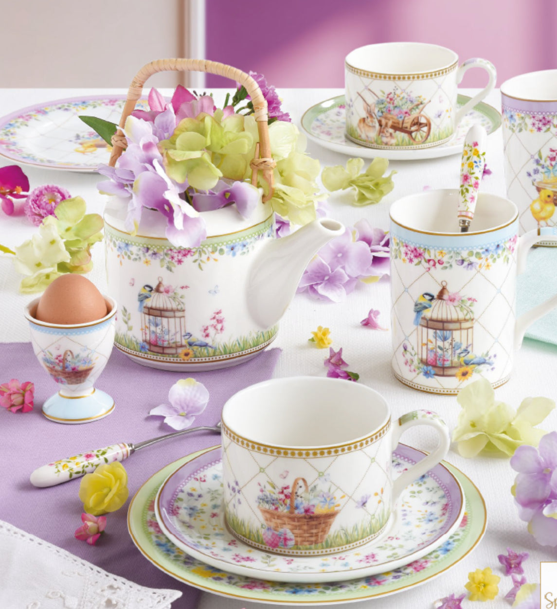 Paas collectie spring bloom ovale serveerschaal 35x23.5 cm