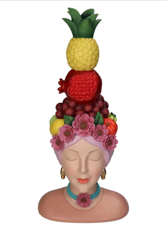 kandelaar polyresin lady fruits multi