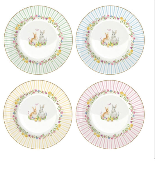 Paas collectie happy easter set van 4 borden 19x19 cm