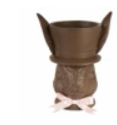 Paas collectie Clayre & Eef chocolade bloempot haas  21x15x26 cm