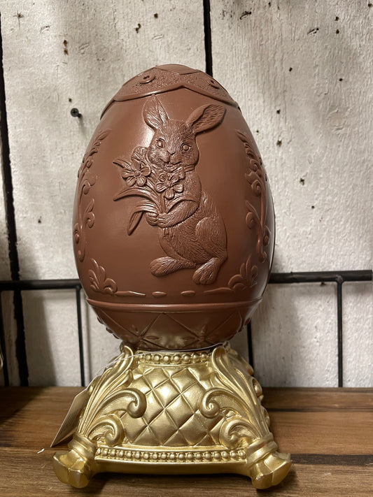 Paas collectie Clayre & Eef chocolade ei 14x14x25 cm