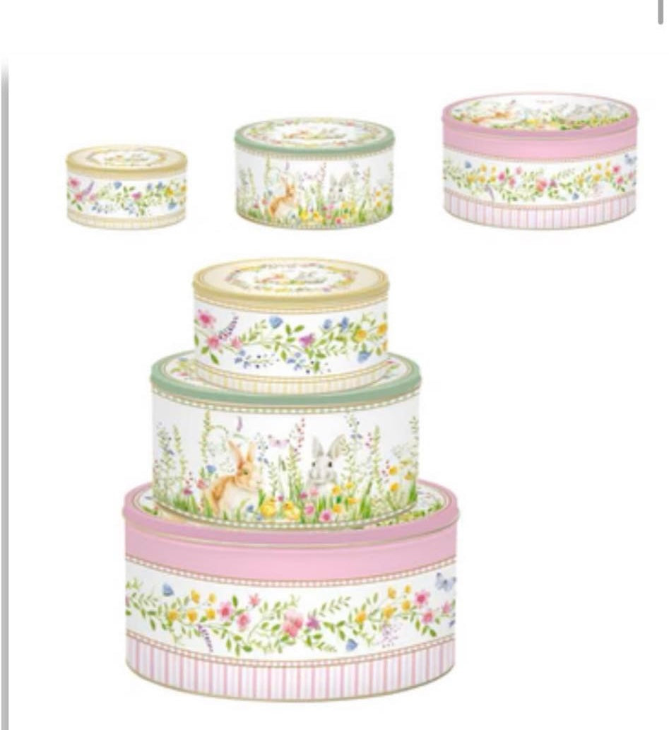 Paas collectie happy easter bewaarblikken set van 3
