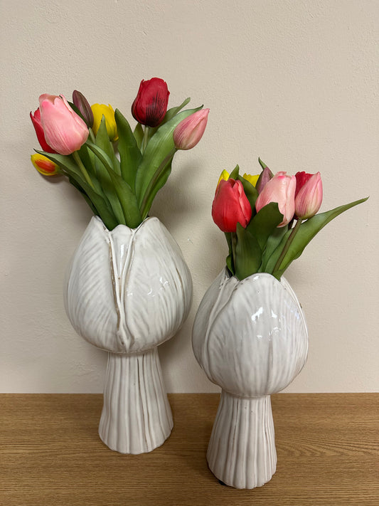 Paas collectie tulpen vaas wit